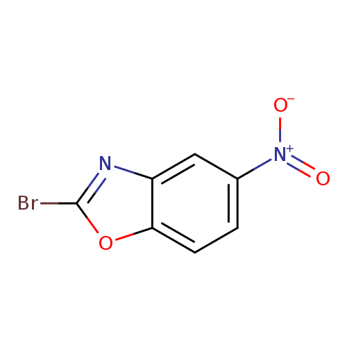 Brc1oc2c(n1)cc(cc2)[N+](=O)[O-]