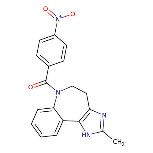 Cc1[nH]c2c(n1)CCN(c1c2cccc1)C(=O)c1ccc(cc1)[N+](=O)[O-]
