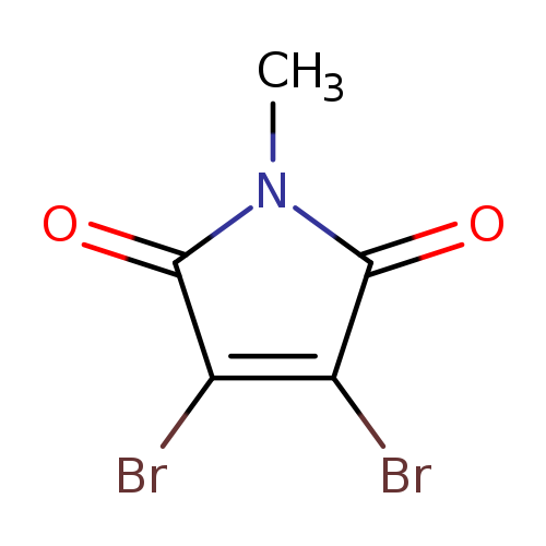 O=C1N(C)C(=O)C(=C1Br)Br
