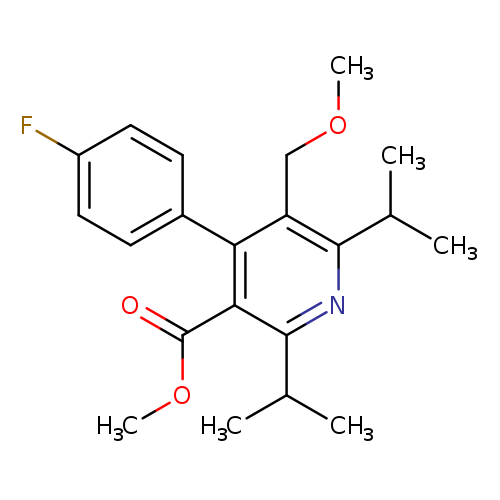 COCc1c(nc(c(c1c1ccc(cc1)F)C(=O)OC)C(C)C)C(C)C
