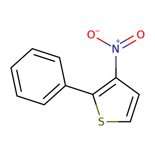 [O-][N+](=O)c1ccsc1c1ccccc1