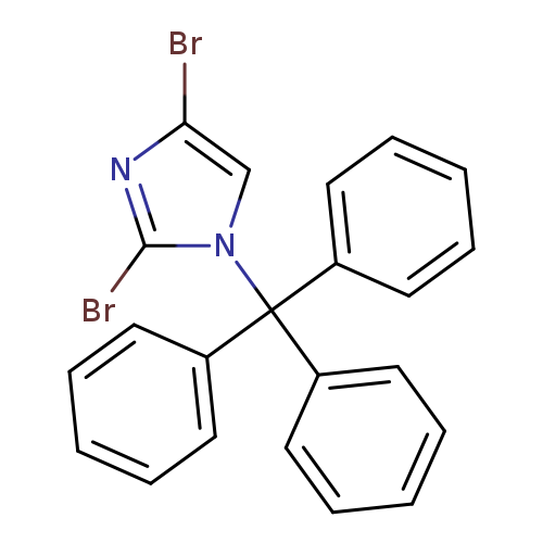 Brc1cn(c(n1)Br)C(c1ccccc1)(c1ccccc1)c1ccccc1