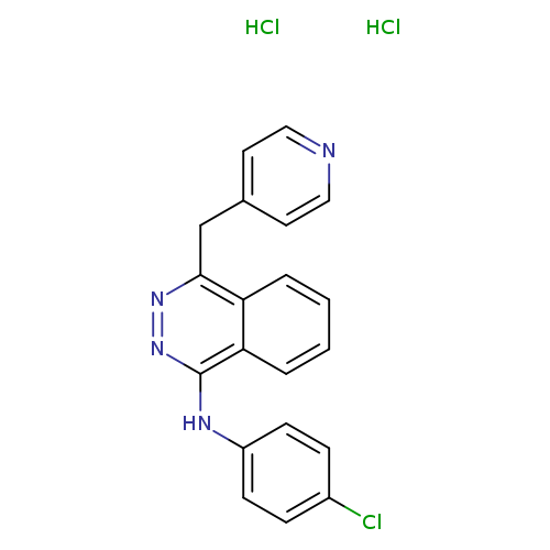 Clc1ccc(cc1)Nc1nnc(c2c1cccc2)Cc1ccncc1.Cl.Cl