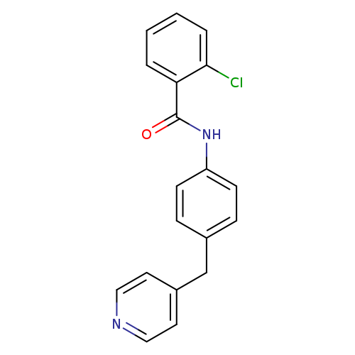 O=C(c1ccccc1Cl)Nc1ccc(cc1)Cc1ccncc1
