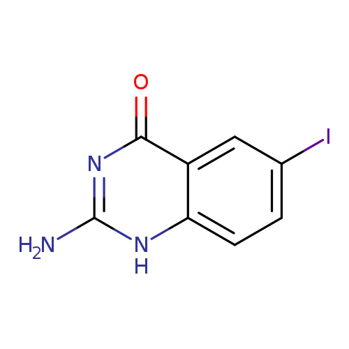 Ic1ccc2c(c1)c(=O)nc([nH]2)N