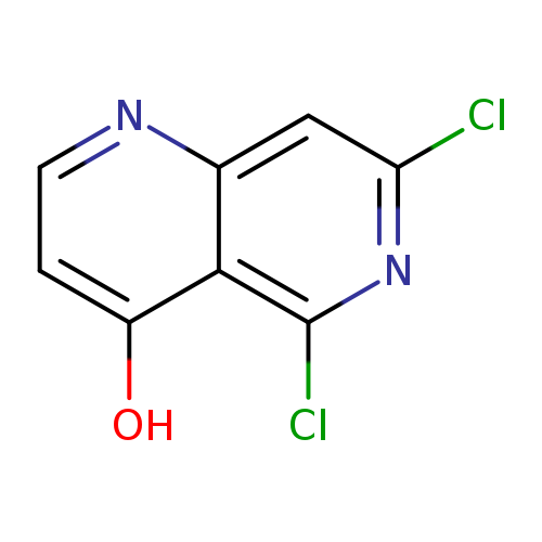 Clc1cc2nccc(c2c(n1)Cl)O
