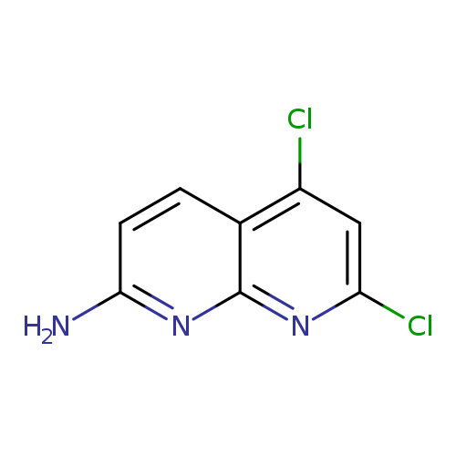 Nc1ccc2c(n1)nc(cc2Cl)Cl