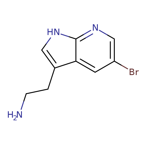 NCCc1c[nH]c2c1cc(Br)cn2