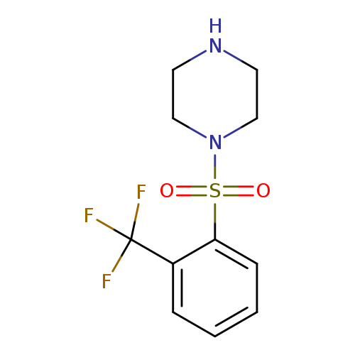 O=S(=O)(c1ccccc1C(F)(F)F)N1CCNCC1
