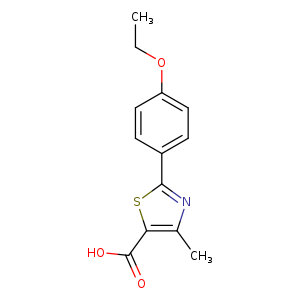 CCOc1ccc(cc1)c1nc(c(s1)C(=O)O)C