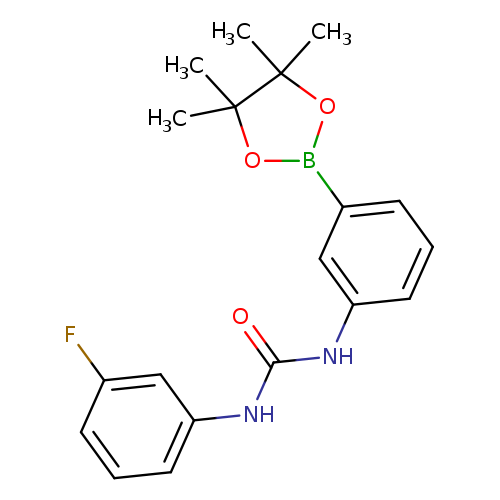 O=C(Nc1cccc(c1)F)Nc1cccc(c1)B1OC(C(O1)(C)C)(C)C