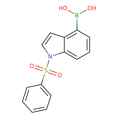 OB(c1cccc2c1ccn2S(=O)(=O)c1ccccc1)O