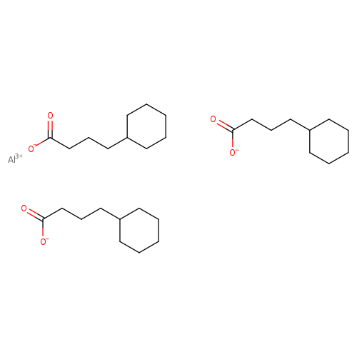 [O-]C(=O)CCCC1CCCCC1.[O-]C(=O)CCCC1CCCCC1.[O-]C(=O)CCCC1CCCCC1.[Al+3]