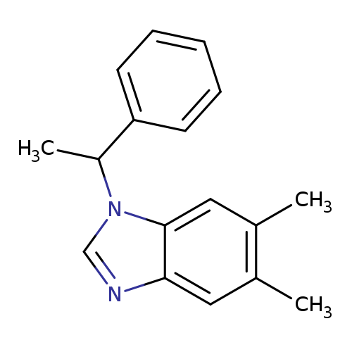 Cc1cc2ncn(c2cc1C)C(c1ccccc1)C