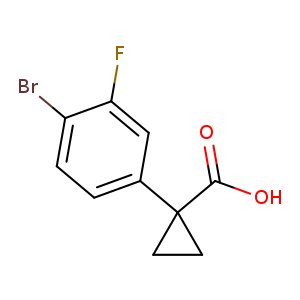 OC(=O)C1(CC1)c1ccc(c(c1)F)Br