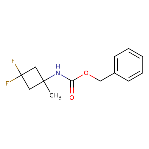 O=C(NC1(C)CC(C1)(F)F)OCc1ccccc1
