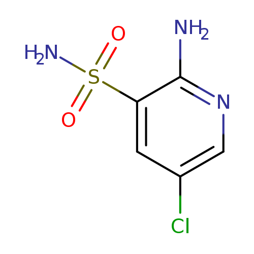 Clc1cnc(c(c1)S(=O)(=O)N)N