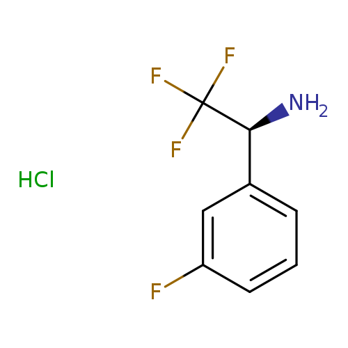 Fc1cccc(c1)[C@@H](C(F)(F)F)N.Cl