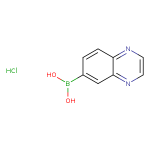 OB(c1ccc2c(c1)nccn2)O.Cl