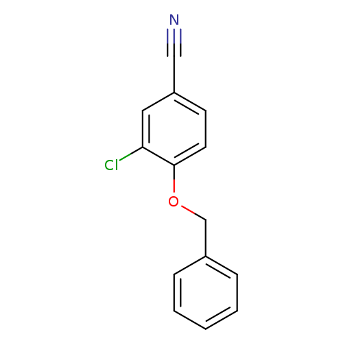 N#Cc1ccc(c(c1)Cl)OCc1ccccc1
