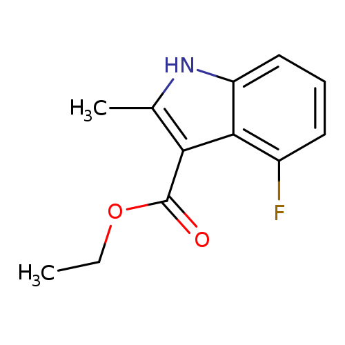 CCOC(=O)c1c(C)[nH]c2c1c(F)ccc2