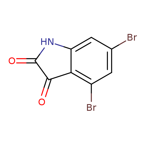 Brc1cc2NC(=O)C(=O)c2c(c1)Br