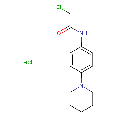 ClCC(=O)Nc1ccc(cc1)N1CCCCC1.Cl