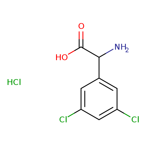 NC(c1cc(Cl)cc(c1)Cl)C(=O)O.Cl