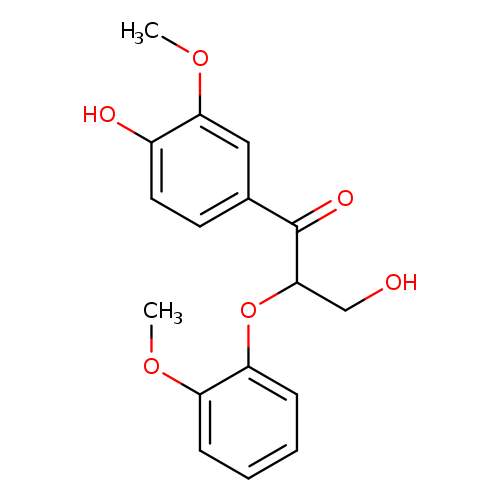 OCC(C(=O)c1ccc(c(c1)OC)O)Oc1ccccc1OC