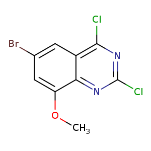 COc1cc(Br)cc2c1nc(Cl)nc2Cl