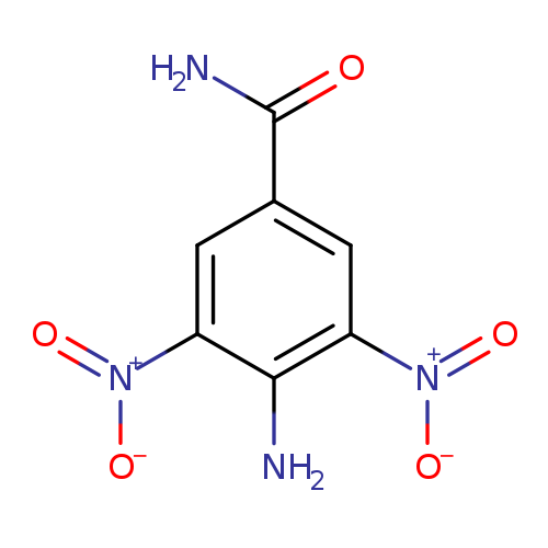 [O-][N+](=O)c1cc(cc(c1N)[N+](=O)[O-])C(=O)N