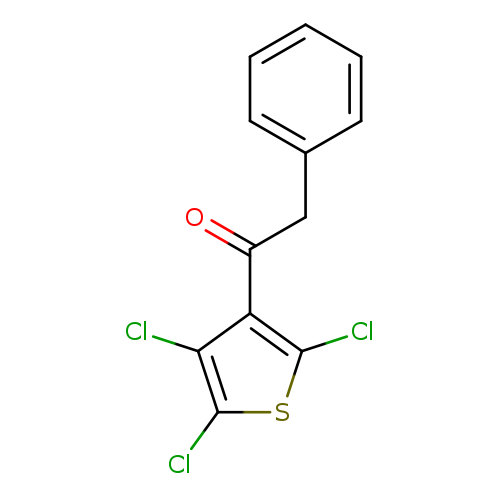 O=C(c1c(Cl)sc(c1Cl)Cl)Cc1ccccc1