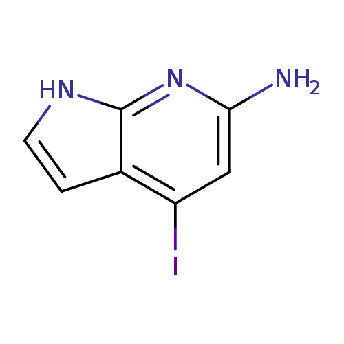 Nc1cc(I)c2c(n1)[nH]cc2