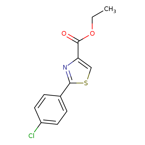 CCOC(=O)c1csc(n1)c1ccc(cc1)Cl