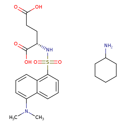 NC1CCCCC1.OC(=O)CC[C@@H](C(=O)O)NS(=O)(=O)c1cccc2c1cccc2N(C)C