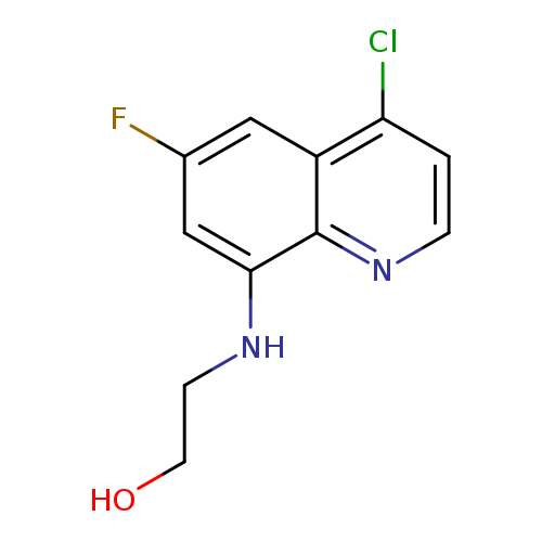 OCCNc1cc(F)cc2c1nccc2Cl