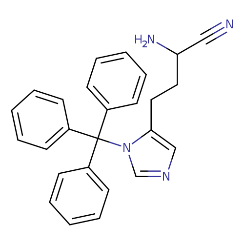 N#CC(CCc1cncn1C(c1ccccc1)(c1ccccc1)c1ccccc1)N