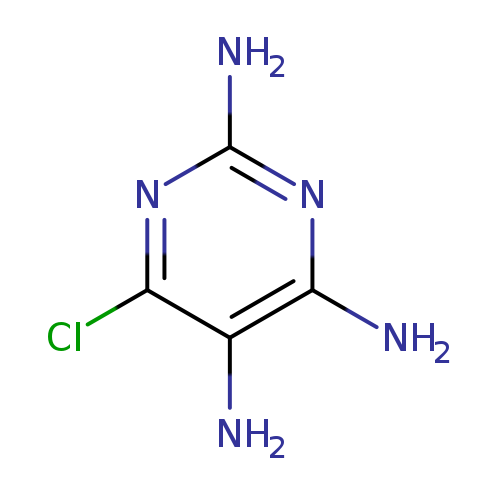 Nc1nc(N)c(c(n1)Cl)N