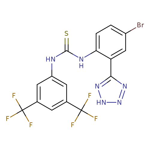 S=C(Nc1ccc(cc1c1nn[nH]n1)Br)Nc1cc(cc(c1)C(F)(F)F)C(F)(F)F
