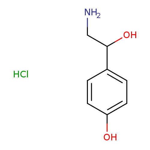 NCC(c1ccc(cc1)O)O.Cl