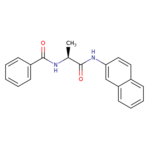 C[C@@H](C(=O)Nc1ccc2c(c1)cccc2)NC(=O)c1ccccc1