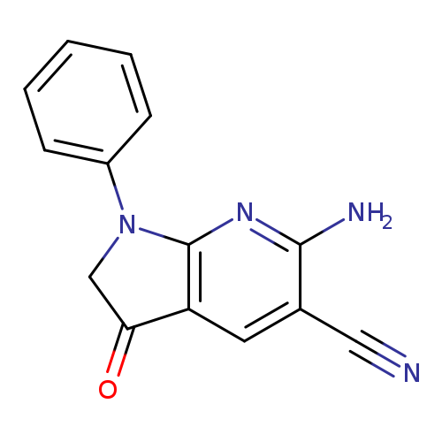 N#Cc1cc2C(=O)CN(c2nc1N)c1ccccc1