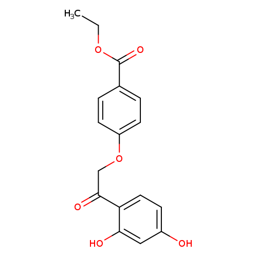 CCOC(=O)c1ccc(cc1)OCC(=O)c1ccc(cc1O)O
