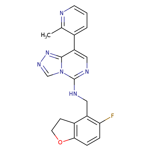 Fc1ccc2c(c1CNc1ncc(c3n1cnn3)c1cccnc1C)CCO2