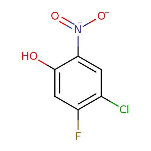 [O-][N+](=O)c1cc(Cl)c(cc1O)F