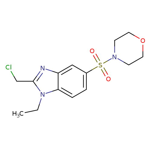 ClCc1nc2c(n1CC)ccc(c2)S(=O)(=O)N1CCOCC1