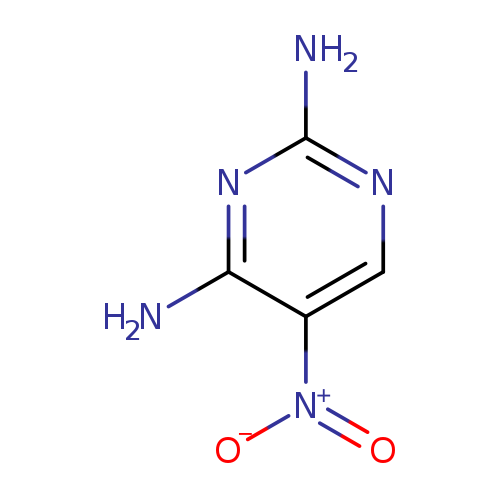 Nc1ncc(c(n1)N)[N+](=O)[O-]