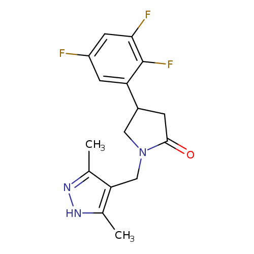 O=C1N(CC2=C(C)NN=C2C)CC(C3=CC(F)=CC(F)=C3F)C1