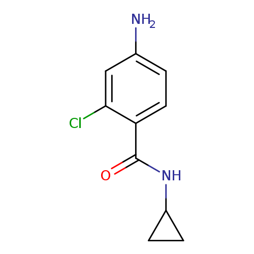 Nc1ccc(c(c1)Cl)C(=O)NC1CC1