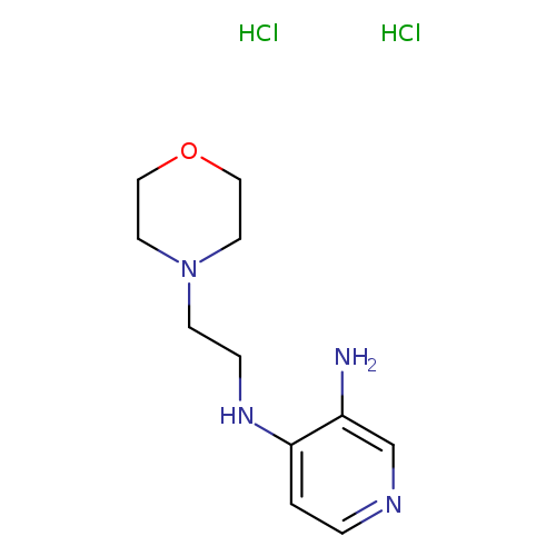 Nc1cnccc1NCCN1CCOCC1.Cl.Cl